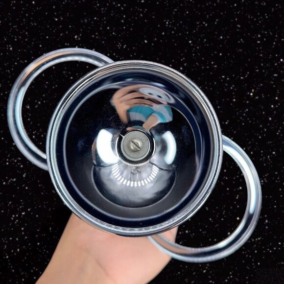 Mid Century Modern MCM Glass & Teak Condiment Server Vintage Relish Caddy Spoons - Picture 6 of 13